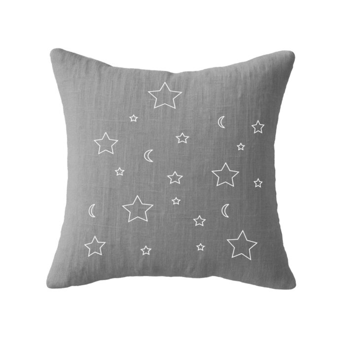 Estrellas Gris con Blanco