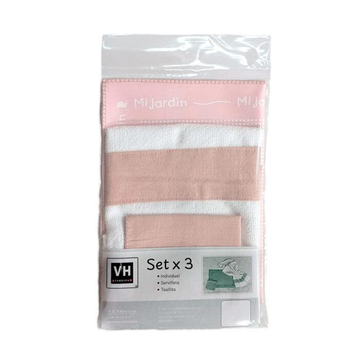 Set x3 Infantil Rosa